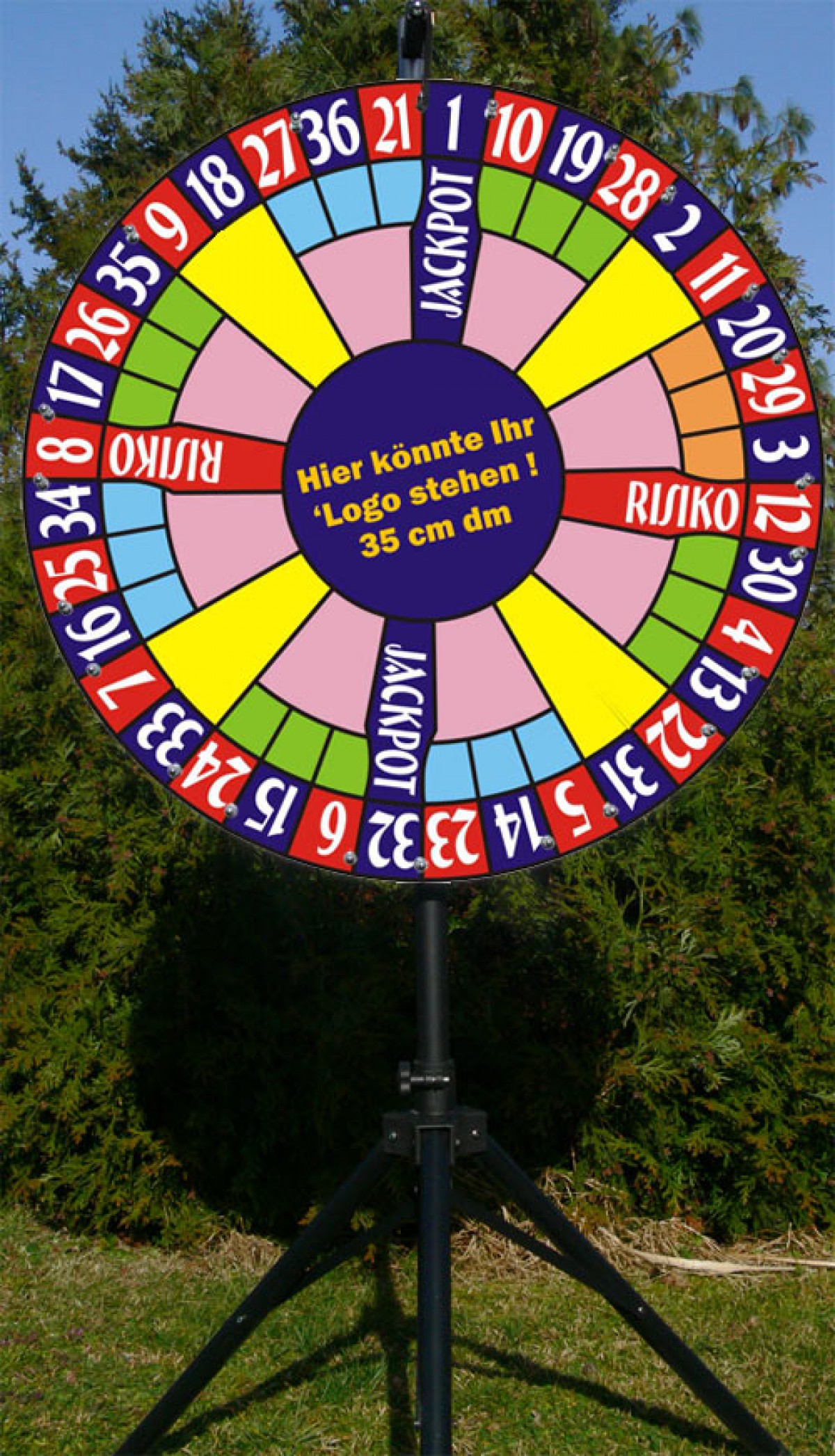 Glücksrad kaufen mit Ihrem Logo im Roulette Design