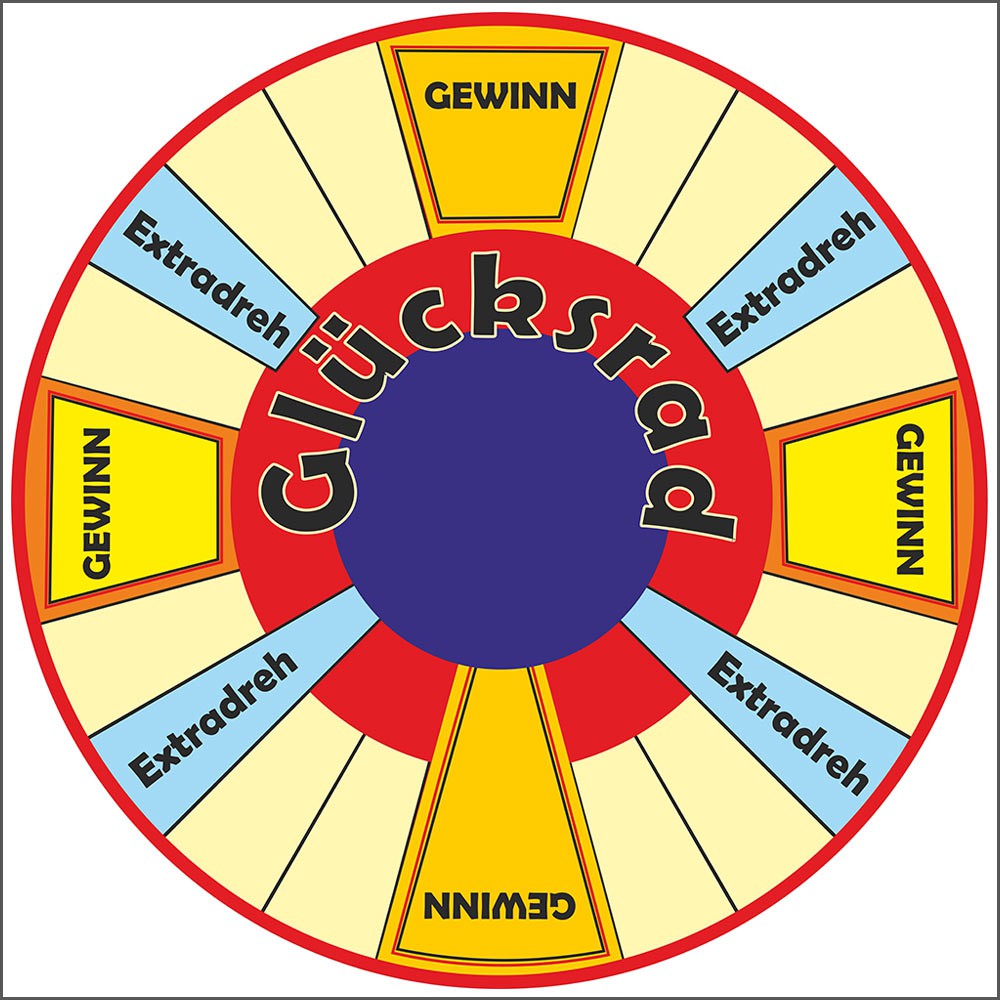 Glücksrad kaufen mit Ihrem Logo Muster 9 , GLÜCKSRAD HERSTELLER